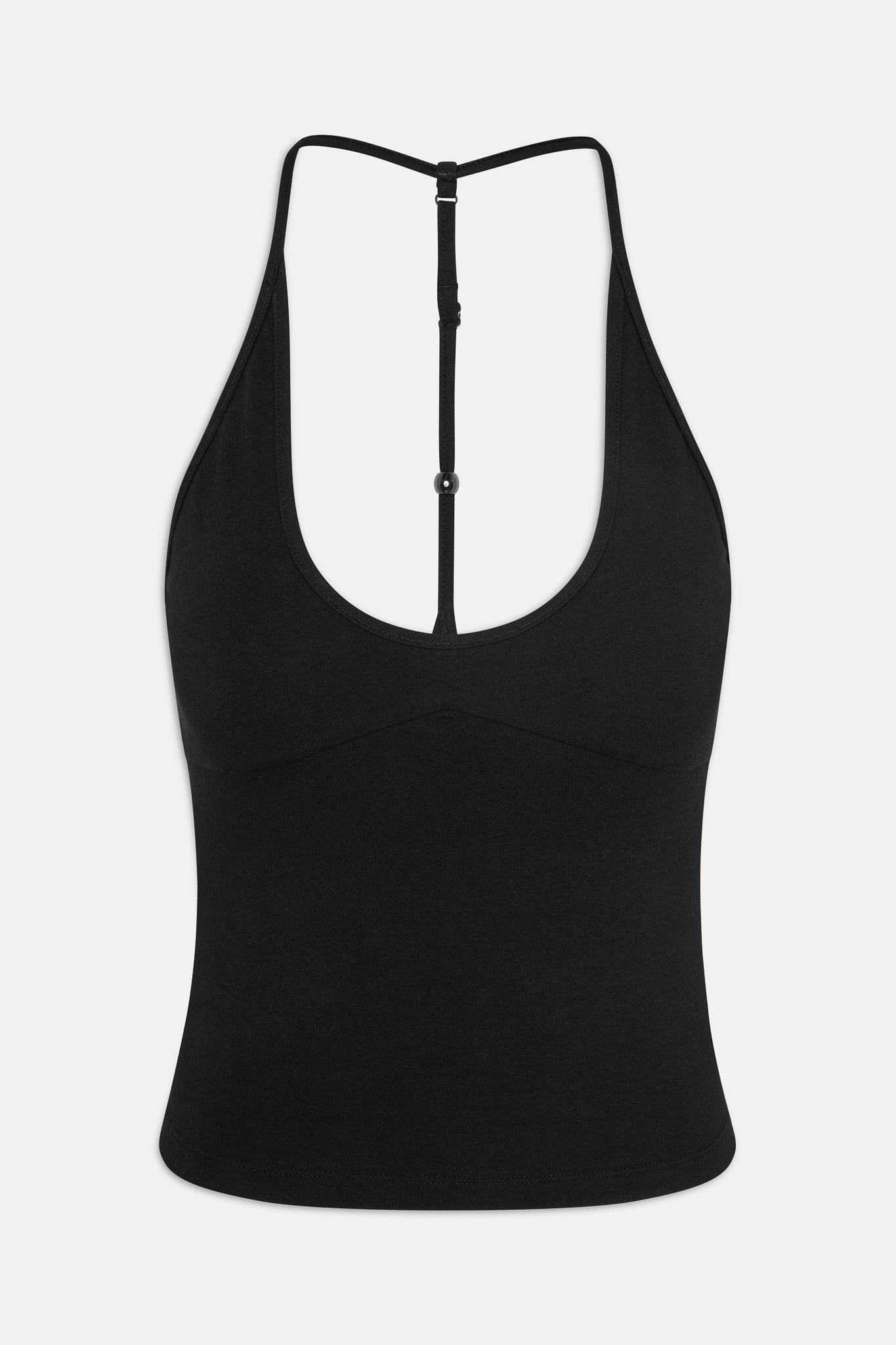 x JENNIE Chantal Cotton Halter Top - Black - Image 3