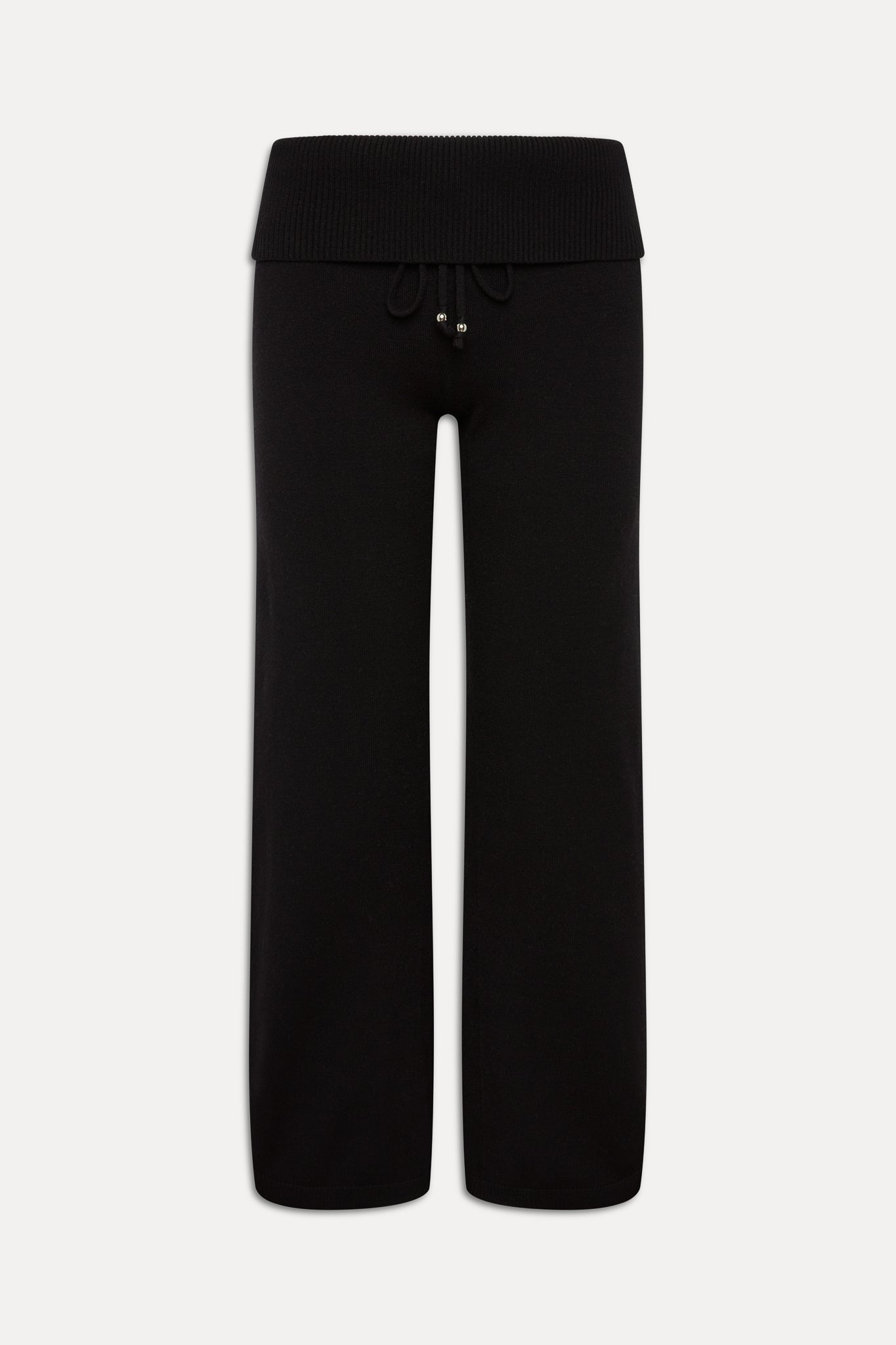 Dawson Knit Fold Over Pants - Black - Image 3