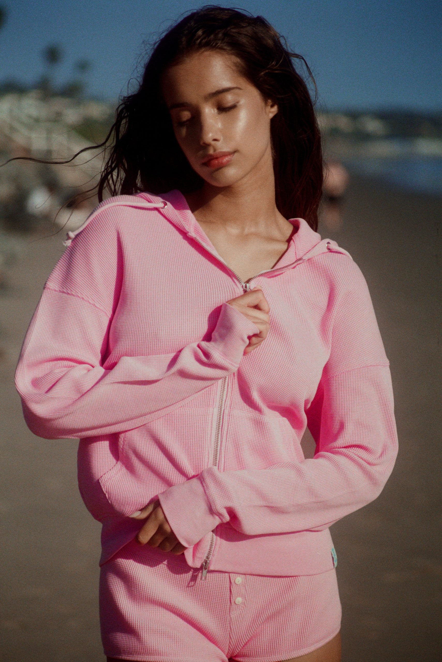 Weekend Thermal Hoodie - Blush - Image 6
