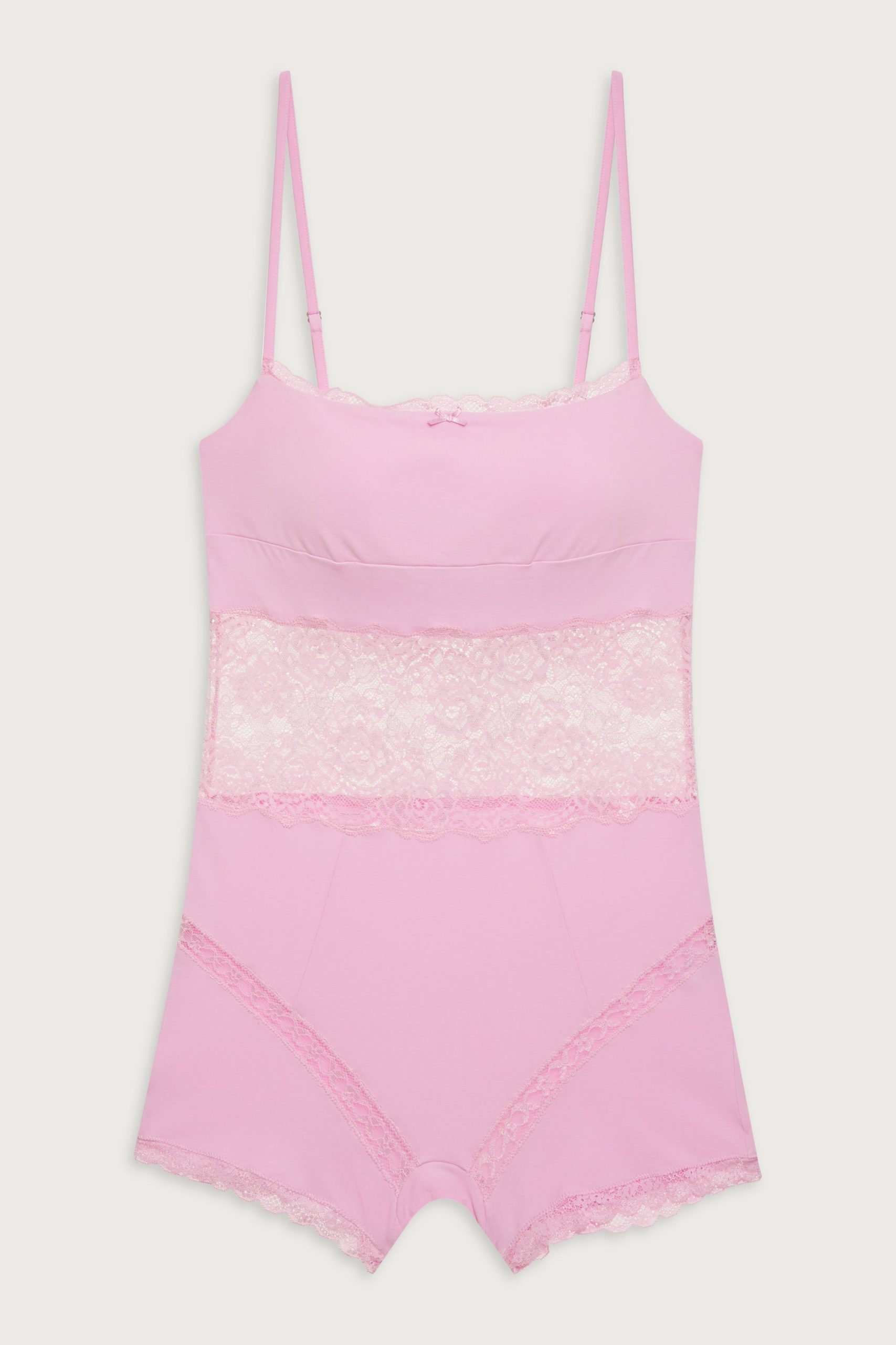 Whisper Lace Bodysuit - French Rose - Image 2
