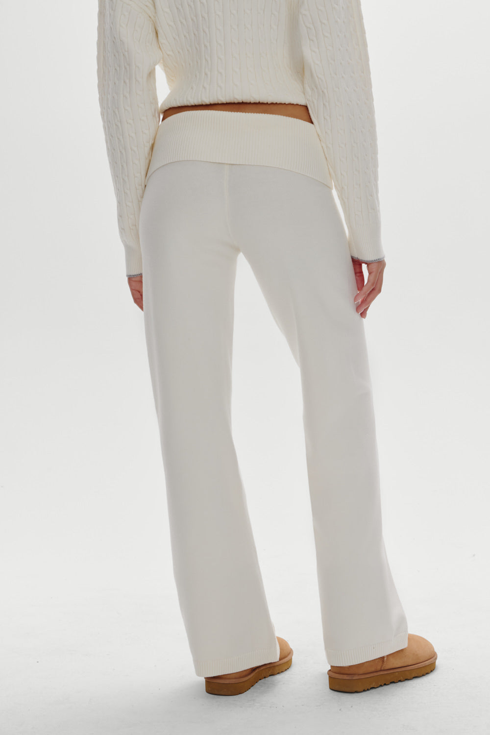 Dawson Knit Fold Over Pants - Honeymoon - Image 4