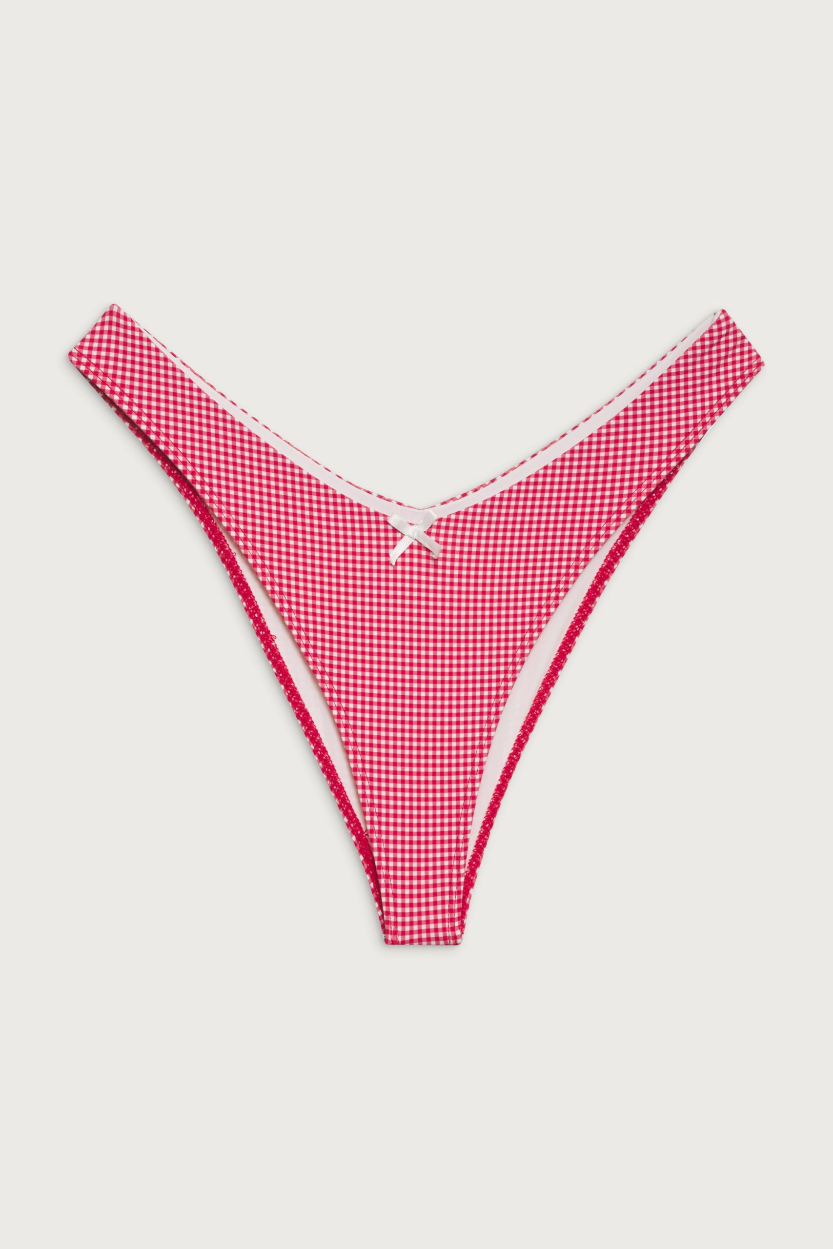 Enzo Cheeky Bikini Bottom - Ladybug Gingham - Image 3