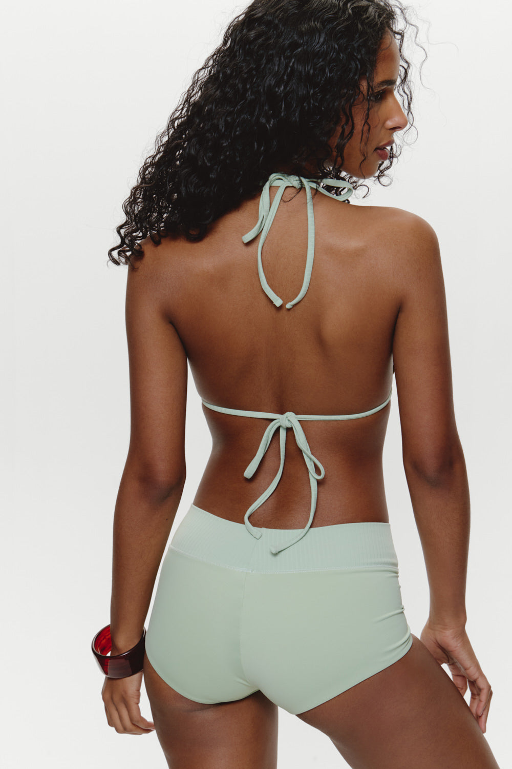 Kacey Cheeky Swim Shorts - Minty - Image 2