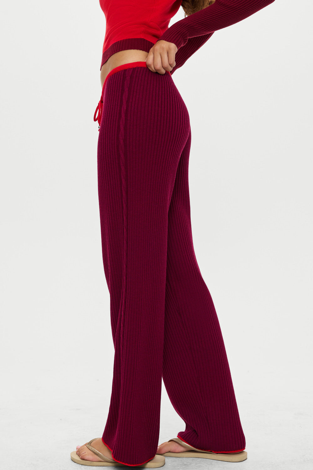 Lochlin Knit Pants - Pomegranate - Image 5