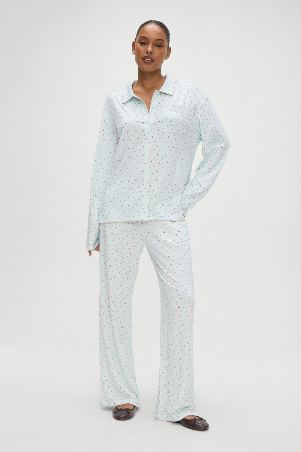 Rory Long Sleeve Sleep Shirt - Malibu Meadow - Image 4