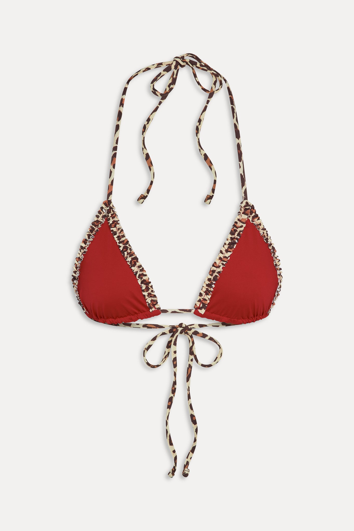 Nick Ruffle Triangle Bikini Top - Valentine - Image 3