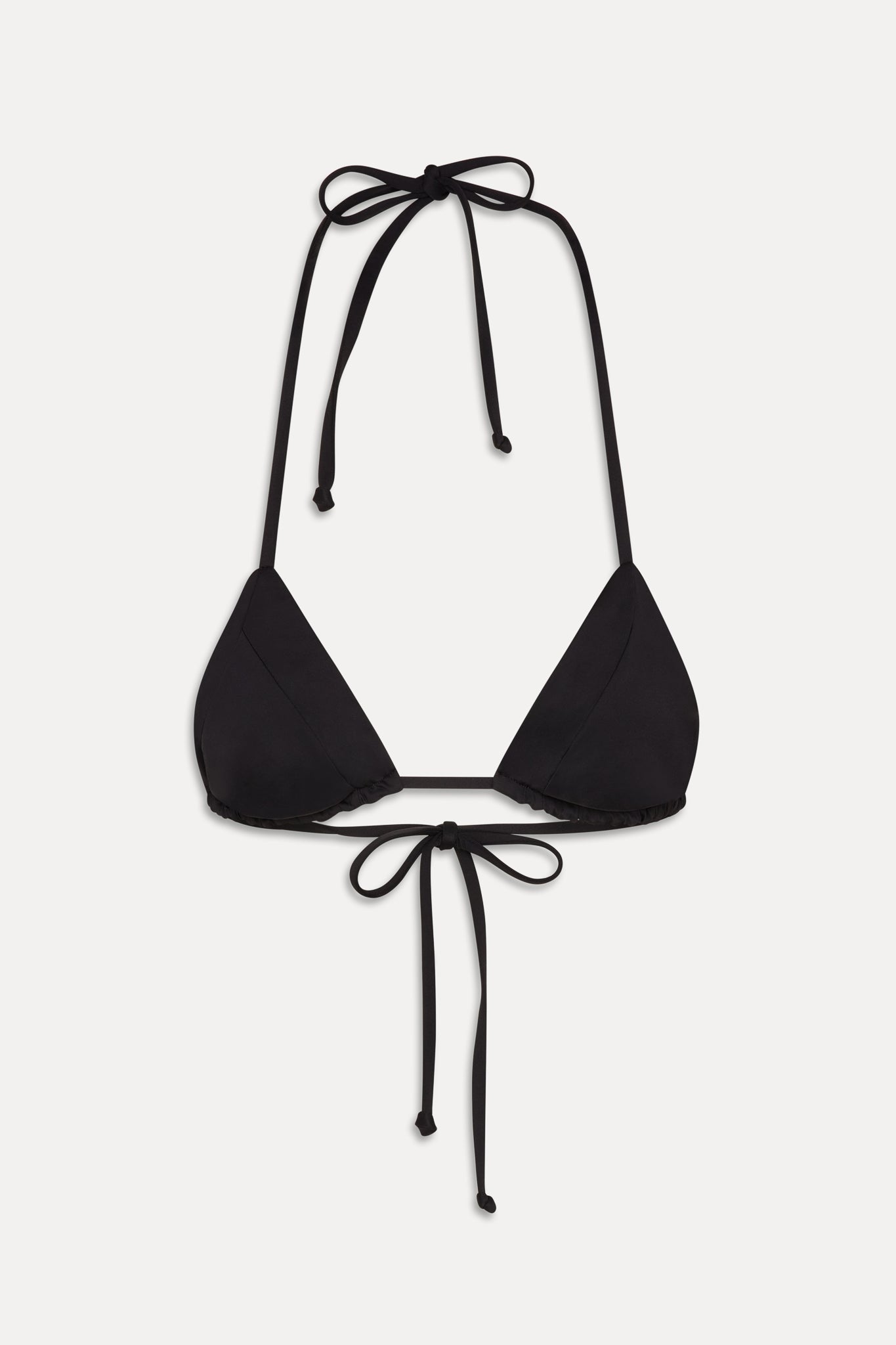 Sky Triangle Halter Bikini Top - Black - Image 3