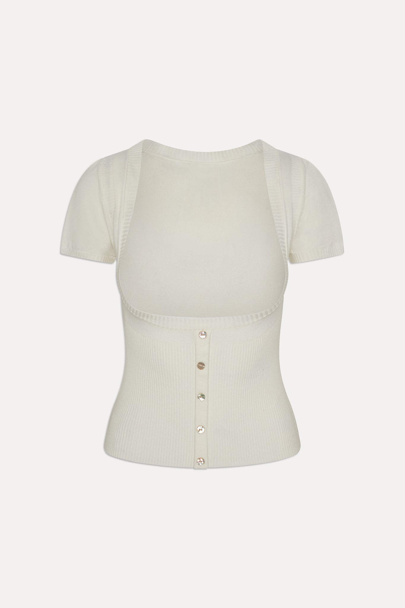 x JENNIE Sofia Knit Top - Coconut Cream - Image 3